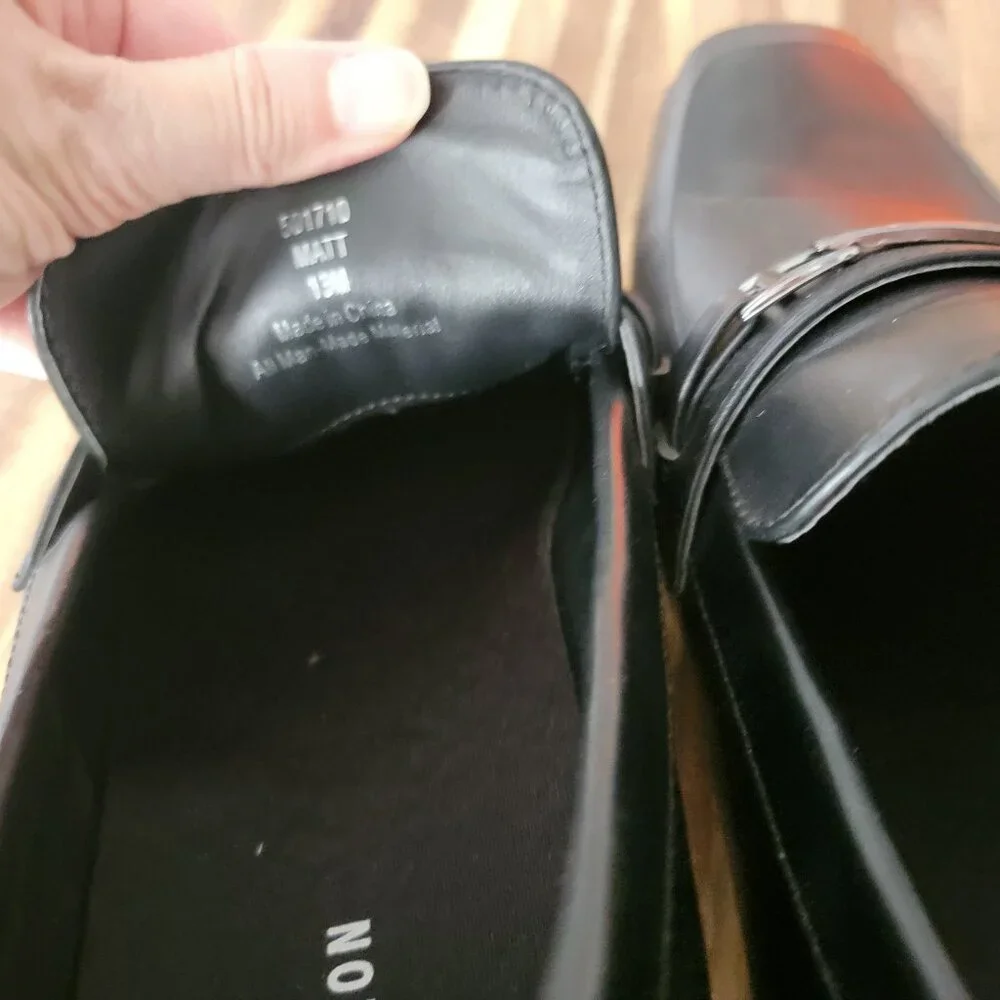 Restoration Matt - Men's Black Leather Dress Loafer Shoes